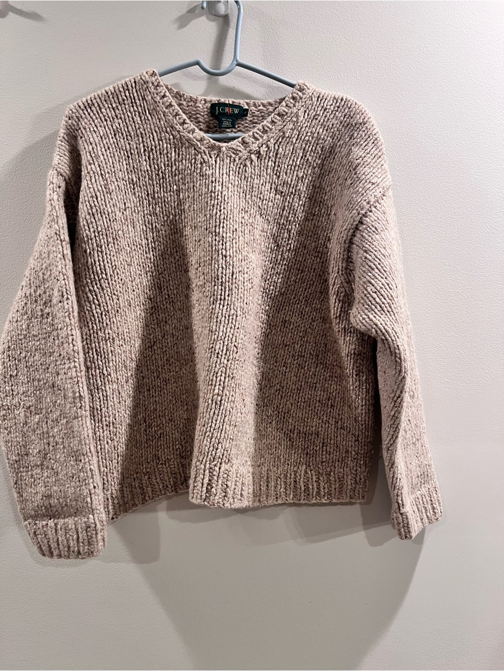 Vintage 90s J. Crew Green Tag 100% Wool Chunky Knit Sweater